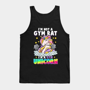 Unicorns Im Not A Gym Rat Im A Gym Unicorn Tank Top